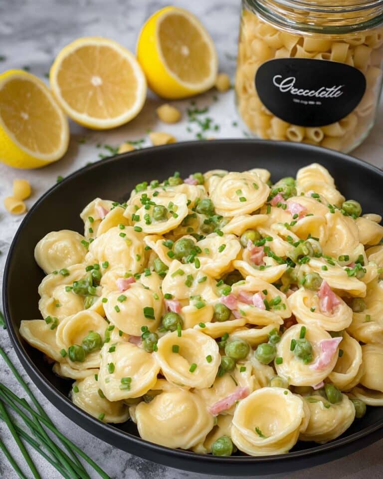 Vegan Creamy Lemon Pasta with Peas Recipe