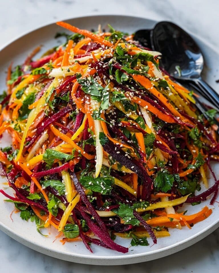 Shaved Rainbow Carrot Sesame Salad Recipe