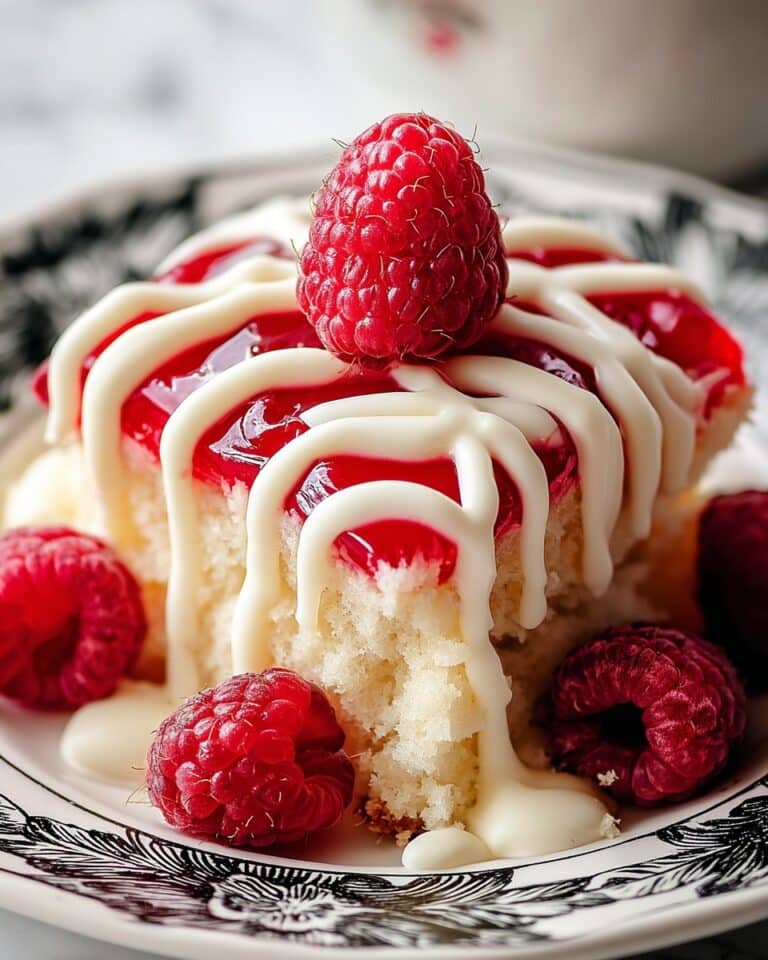 Raspberry Shortbread with White Chocolate Drizzle Recipe