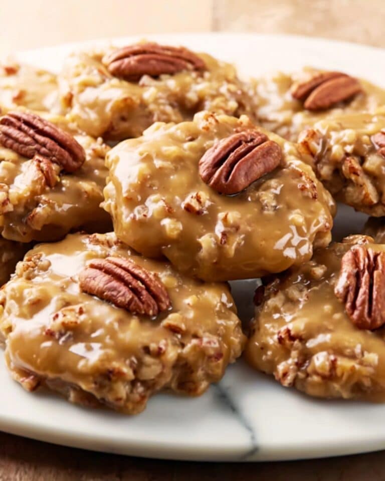 No-Bake Coconut Pecan Praline Cookies Recipe