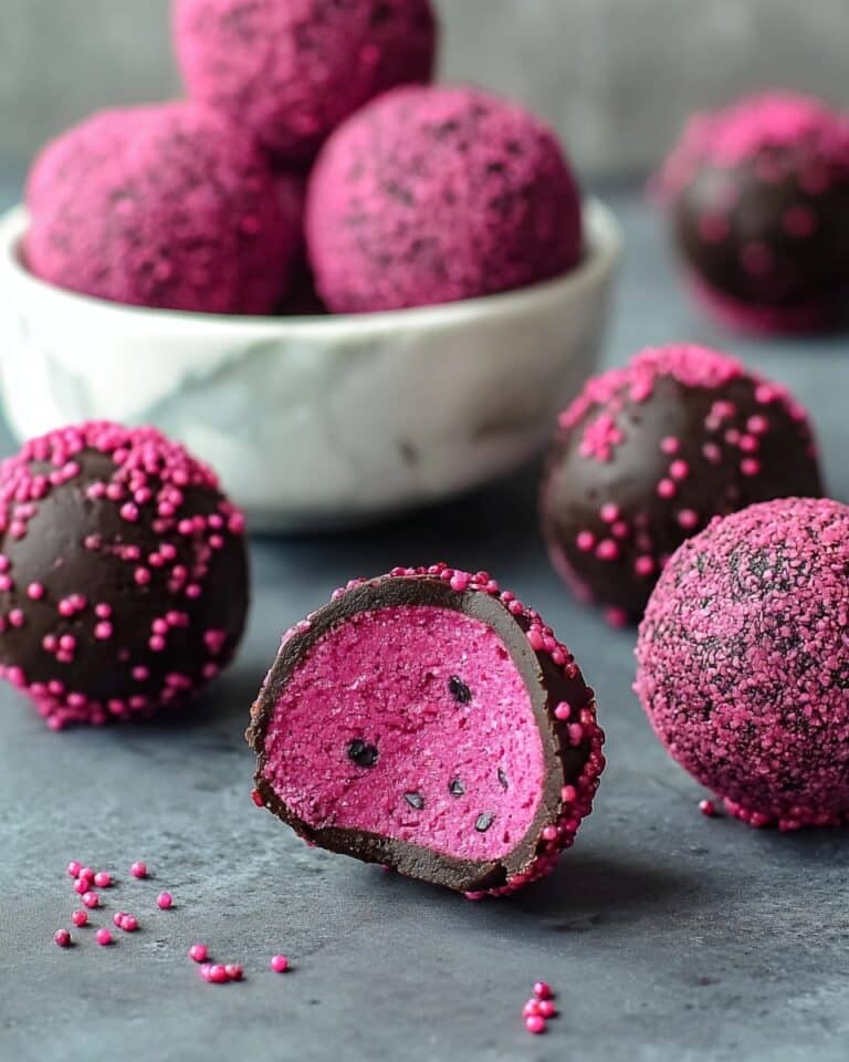 Dark Chocolate Dragon Fruit Coconut Treats Recipe