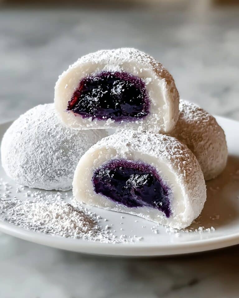 Blueberry-Filled Almond Snowball Cookies Recipe