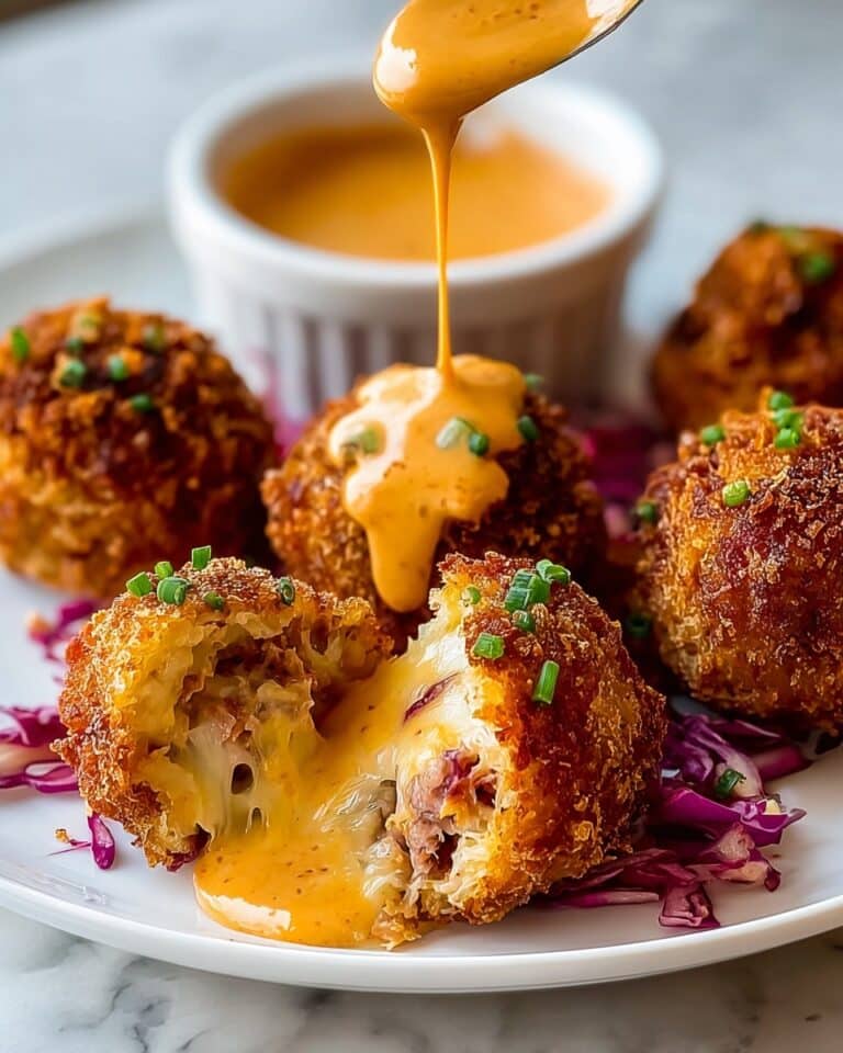 Easy Reuben Balls with Spicy Thousand Island Dip Recipe