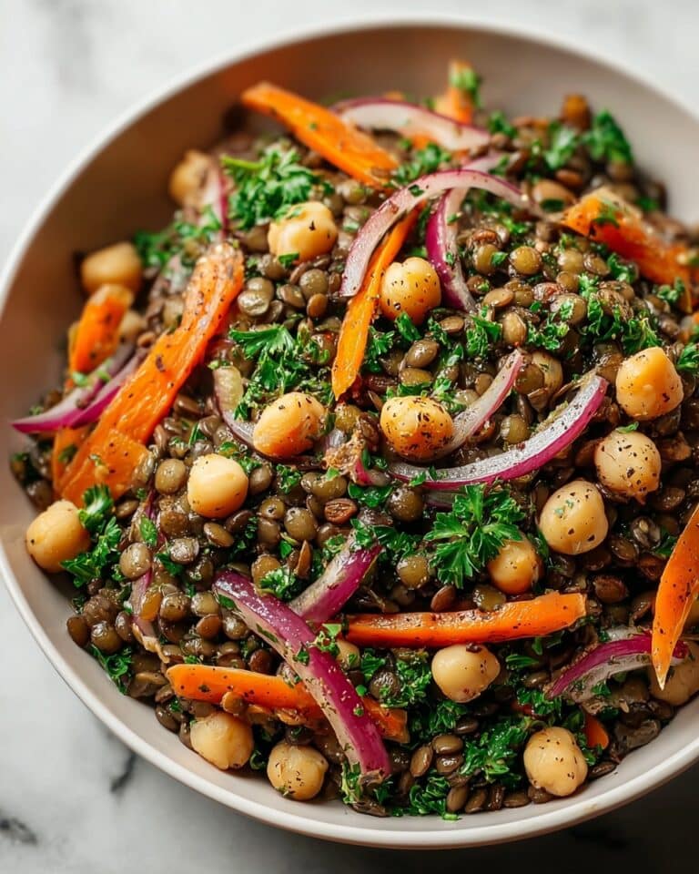 Warm Chickpea and Lentil Salad with Carrots Recipe