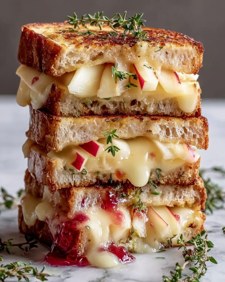 Sweet and Savory Brie, Apple & Cranberry Grilled Cheese Recipe