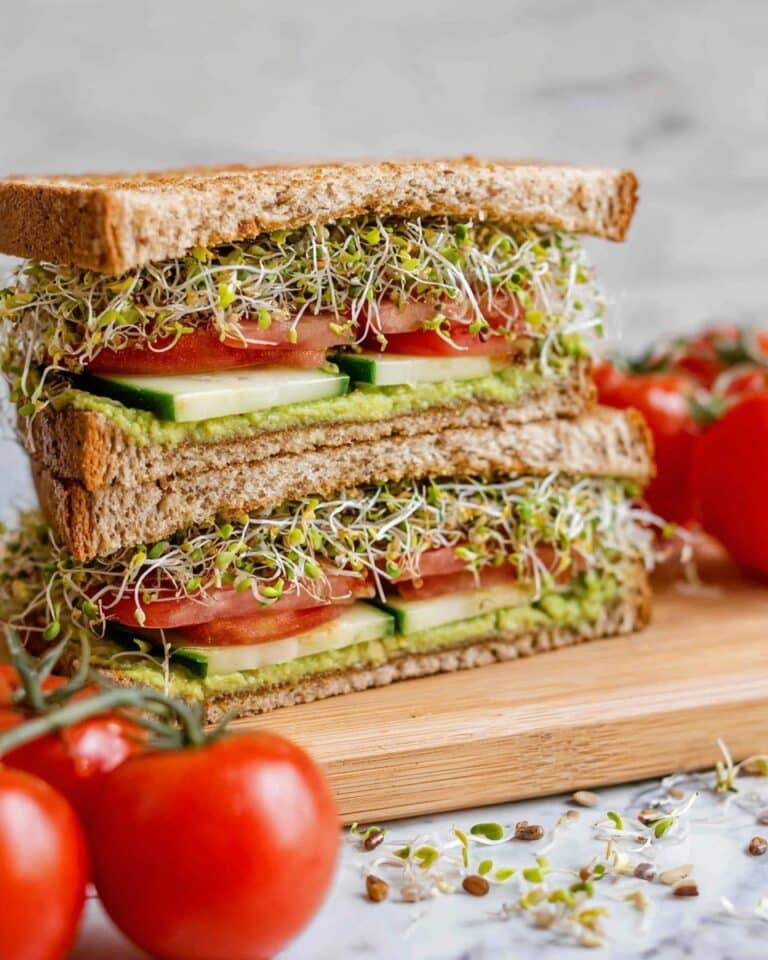 Vegan Hummus Avocado Sandwich Recipe