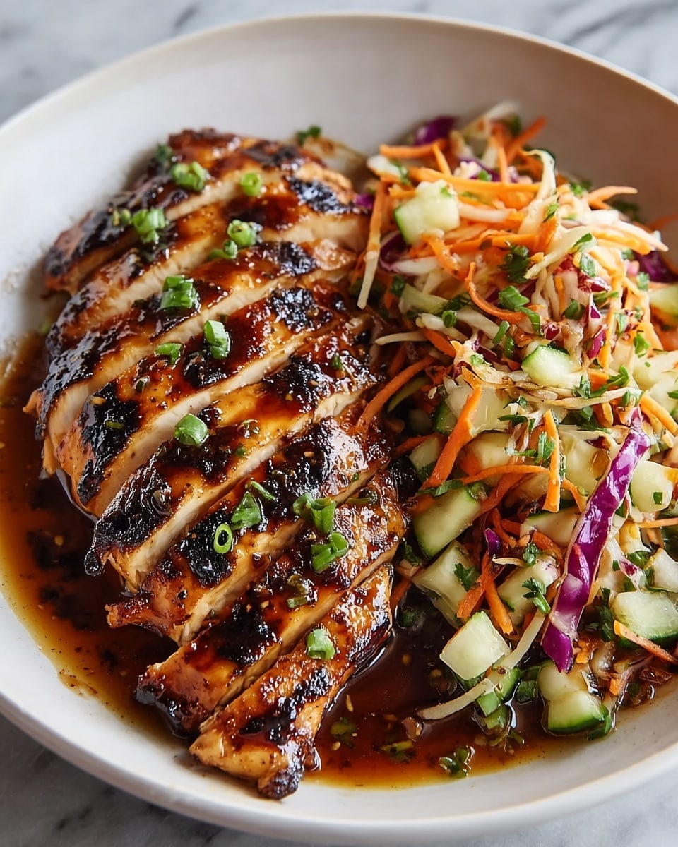 Sticky Apple Cider Chicken with Crispy Autumn Slaw Recipe - Recipe Image