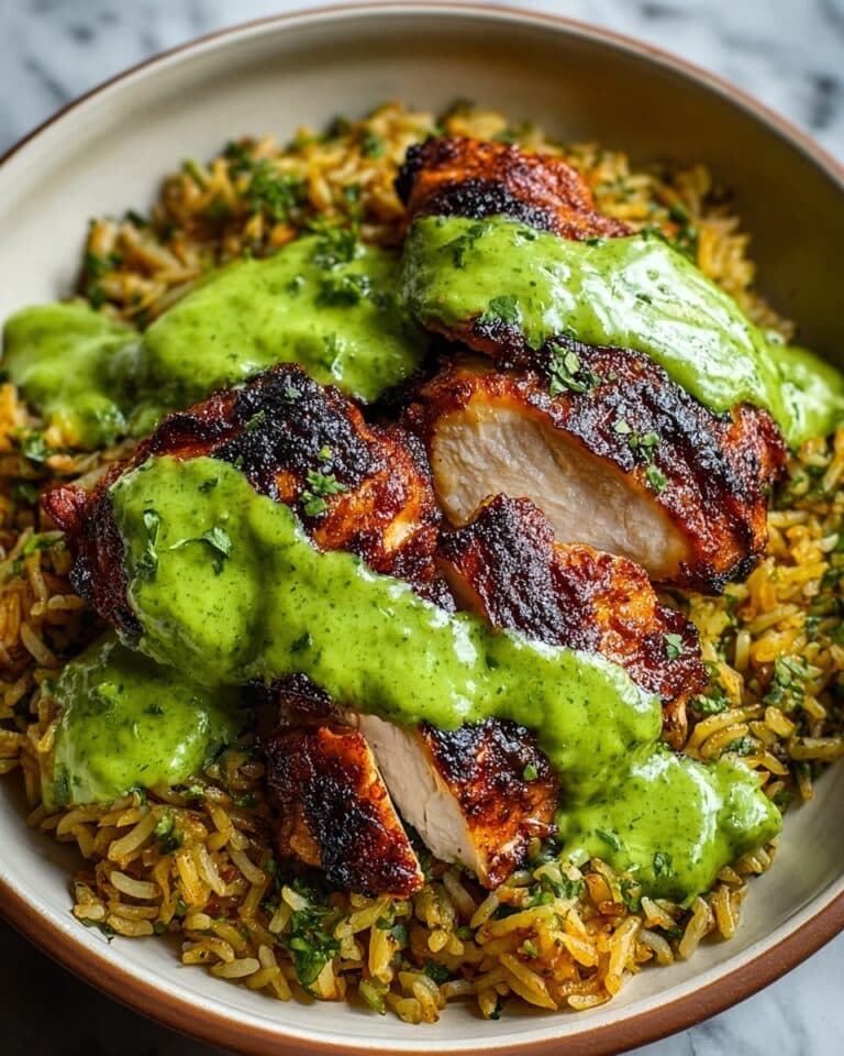 Peruvian Chicken and Rice with Green Aji Verde Sauce Recipe