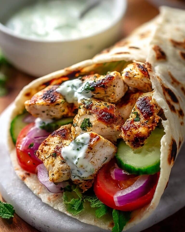Mediterranean Chicken Gyros with Creamy Feta Tzatziki Recipe