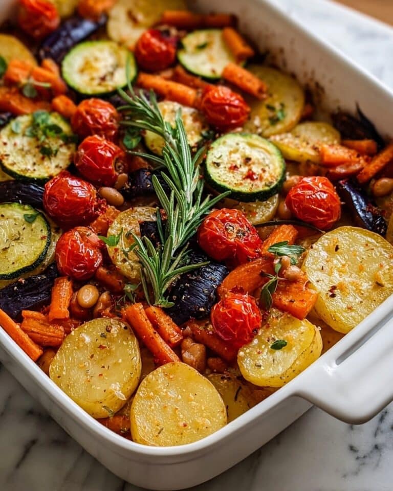 Rustic Roasted Vegetable Bake with Cannellini Beans Recipe