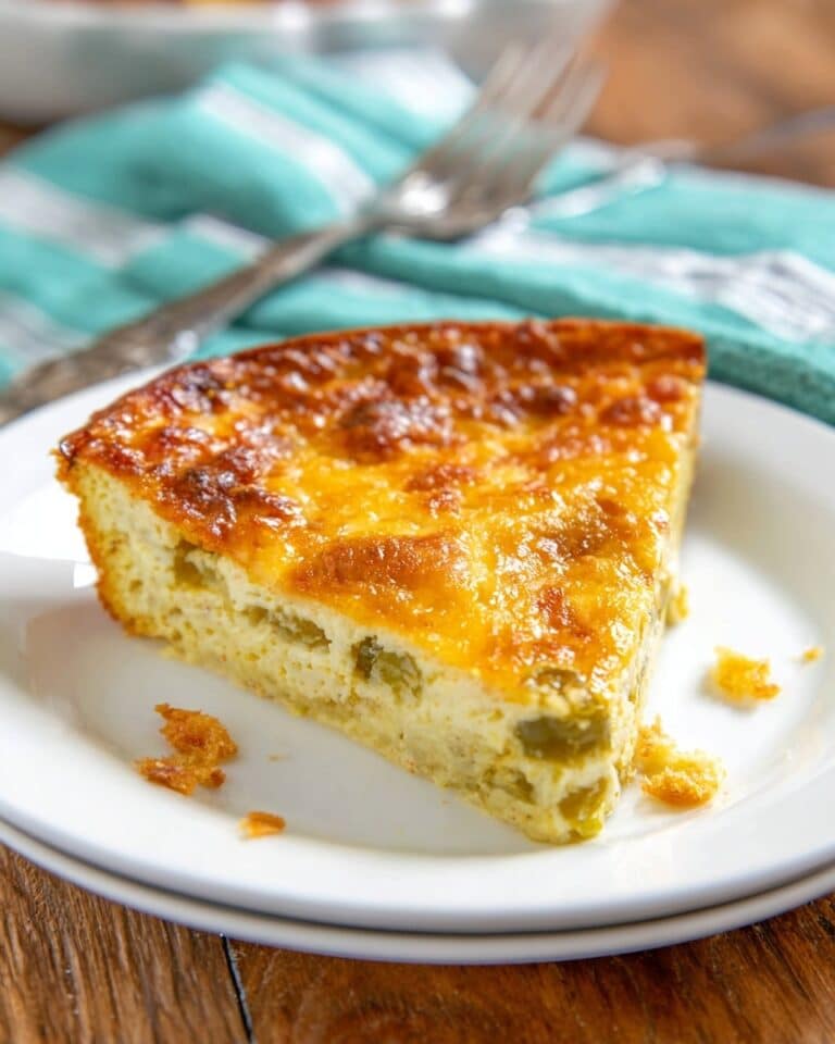 Easy Egg Bake with Cheddar & Green Chiles Recipe