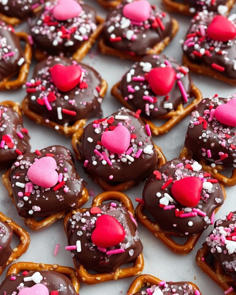 Valentine’s Day Caramel Pretzel Bites Recipe