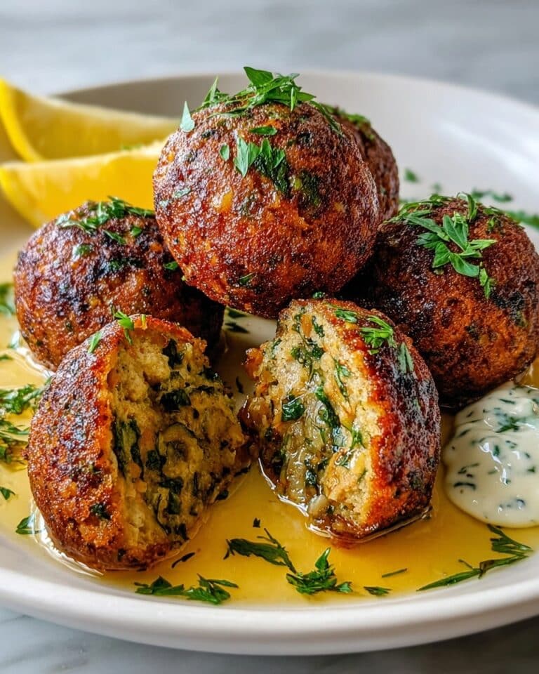 Baked Greek Lentil Meatballs with Tzatziki Recipe