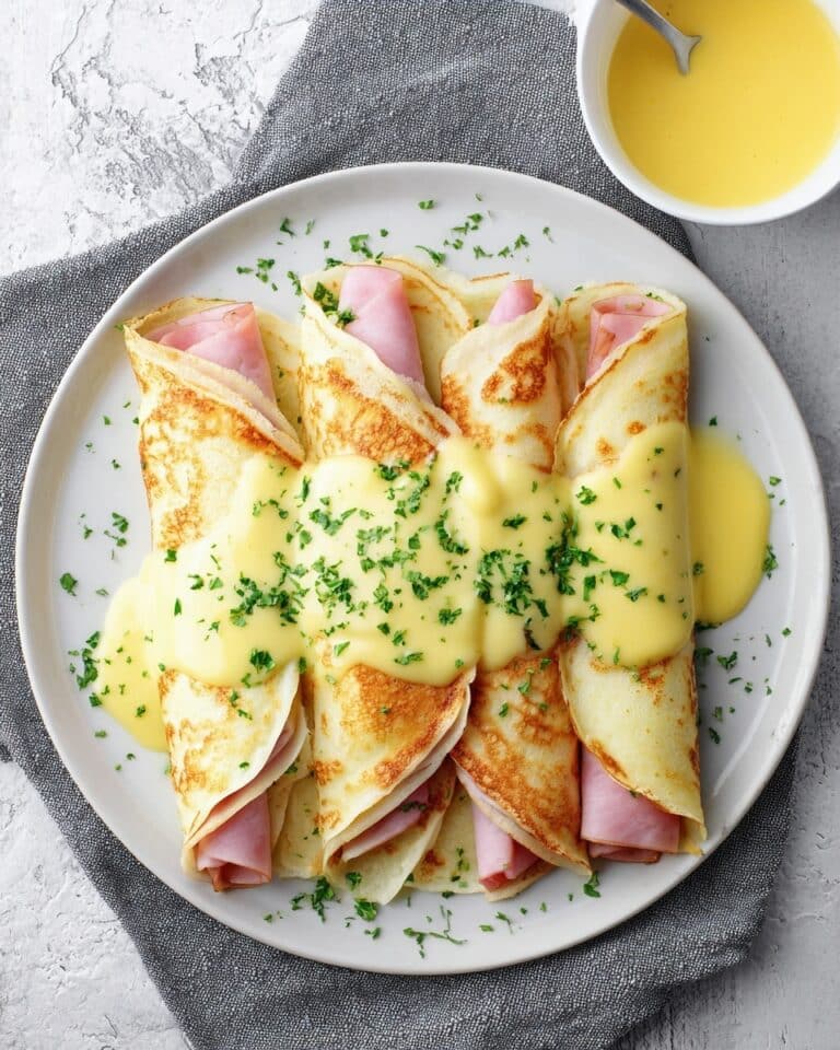 Savory Breakfast Crepes with Spinach, Cheddar, and Eggs Recipe